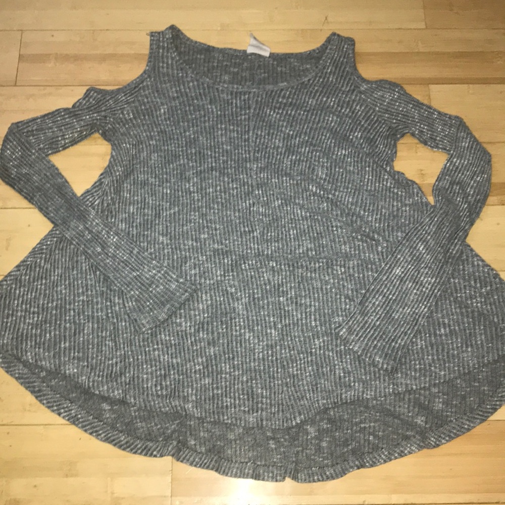 Cold shoulder sweater